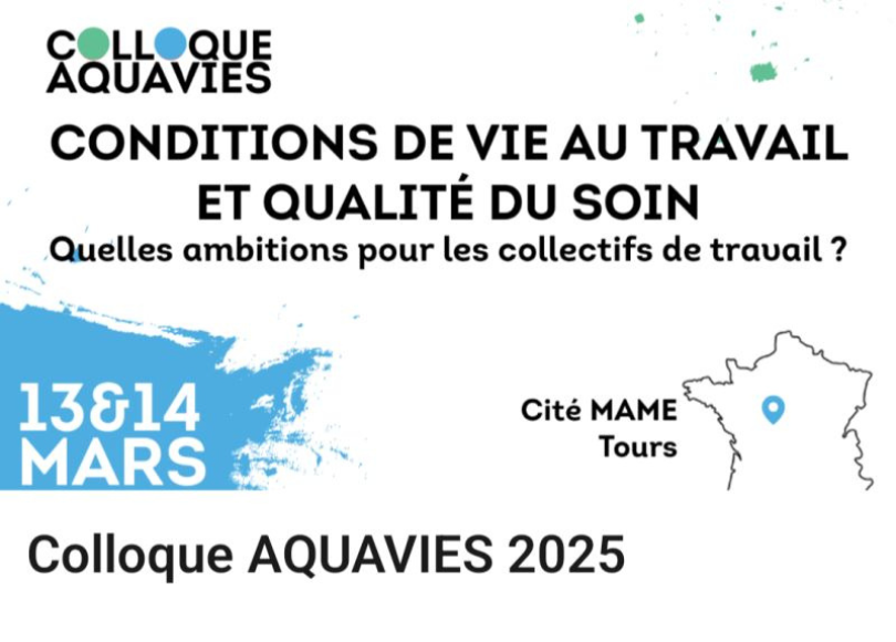 Participez au Colloque AQUAVIES en mars - Tours - Présentiel et distanciel 